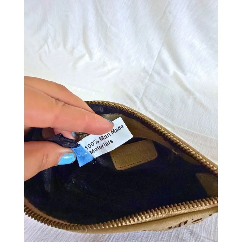 Tory Burch & Simply Vera Wang Cosmetic Case + Wristlet Set - Brown/Tan
